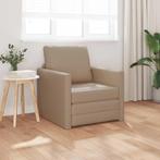 vidaXL Vloersofa Bed 2-in-1 Cappuccino 74x77x81 cm Kunstleer, Huis en Inrichting, Zetels | Zetels, Verzenden, Nieuw