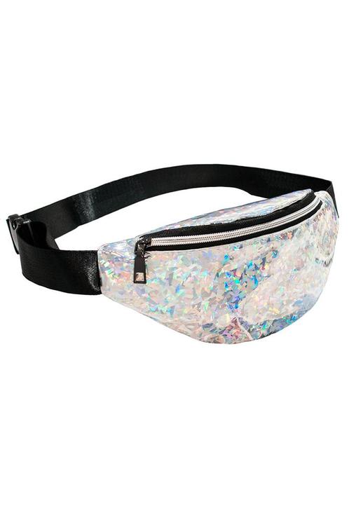 Heuptasje Zilver Holografisch Iridescent Glitter Heuptas Kle, Handtassen en Accessoires, Tassen | Damestassen, Overige kleuren
