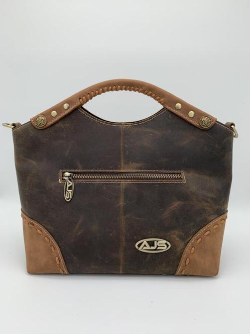 Handtas donker en licht bruin leren tas, Auto-onderdelen, Overige Auto-onderdelen, Nieuw, Ophalen of Verzenden