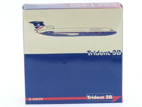 Schaal 1:500 Net Models MMBAT3B British Airways Trident 3..., Hobby en Vrije tijd, Modelbouw | Vliegtuigen en Helikopters, Gebruikt