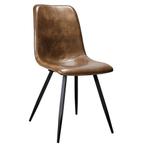 Stoelen | SPECTRA |  Kunstleer/Metaal | Dark Cognac |, Verzenden, Nieuw in verpakking