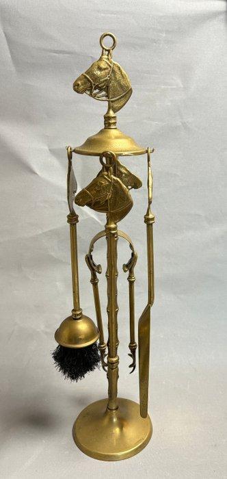 onbekend - Openhaard accessoire (5) - Gegoten messing -, Antiek en Kunst, Curiosa en Brocante