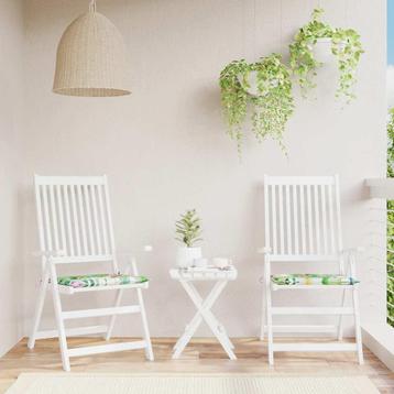 vidaXL Tuinstoelkussens 2 st 50x50x4 cm stof meerkleurig, Huis en Inrichting, Verzenden, Nieuw