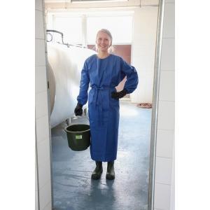 Melk - en wasschort met mouwen blauw 138cm lang 144cm breed, Tuin en Terras, Werkkleding