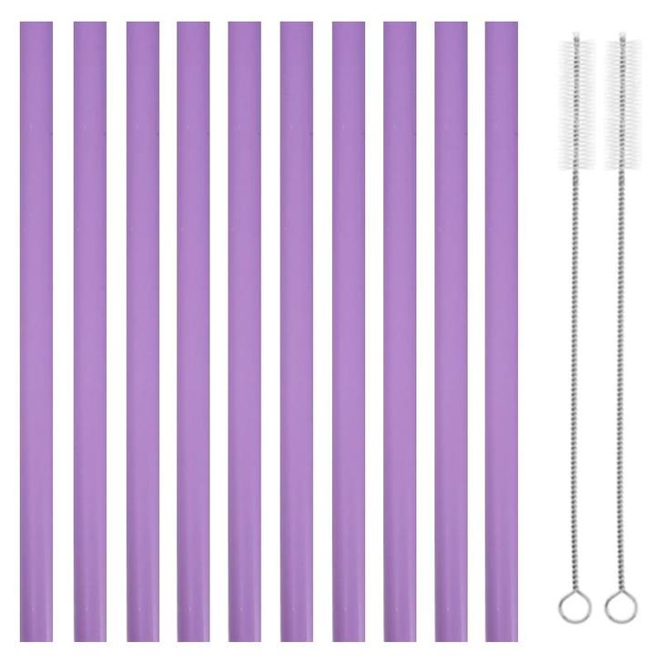 Fako Bijoux - Siliconen Rietjes XL - 10 Herbruikbare Rietjes, Maison & Meubles, Cuisine | Couverts, Envoi