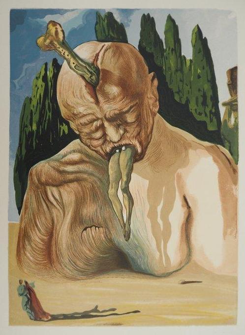 Salvador Dali (1904-1989) - Enfer 27 : Un diable logicien, Antiek en Kunst, Antiek | Overige Antiek