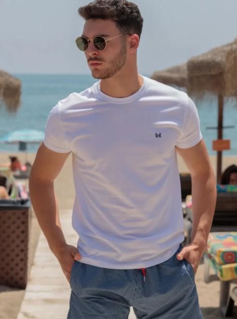 T-shirt wit korte mouwen, Kleding | Heren, T-shirts, Wit, Nieuw, Ophalen of Verzenden