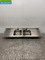 RVS Spoelblad Dubbele Spoelbakken met kraan 183 cm Horeca, Ophalen of Verzenden, Nieuw in verpakking