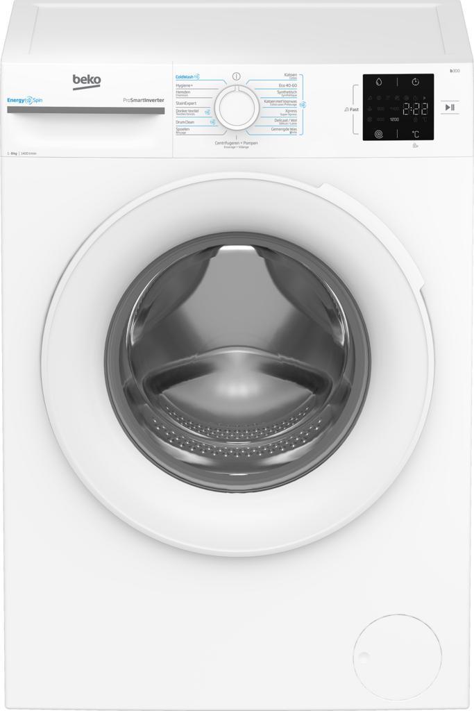 Beko Bm3wfu38412cw – Wasmachine – 8 Kg – 1400 Tpm – Prosmart, Elektronische apparatuur, Wasmachines, Ophalen of Verzenden