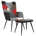vidaXL Relaxstoel met voetenbank patchwork stof, Huis en Inrichting, Fauteuils, Verzenden, Nieuw