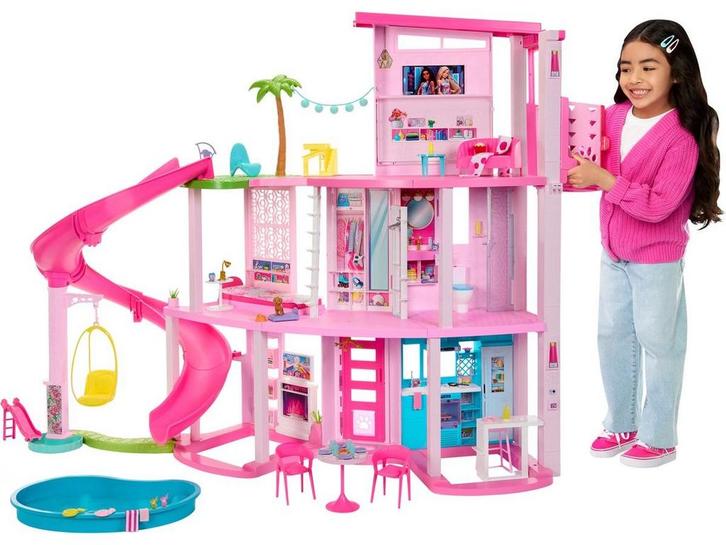 Barbie Droomhuis - Poppenhuis - 114 cm hoog - 75 accessoires, Kinderen en Baby's, Speelgoed | Overig, Zo goed als nieuw, Verzenden