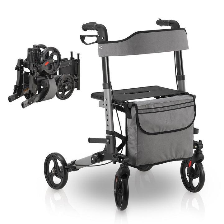 2dekans | Juskys Aluminium Rollator - Met Zitting -, Divers, Déambulateurs, Enlèvement ou Envoi