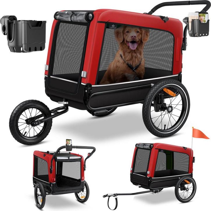 Hondenfietskar - Hondenkar  - Fietskar hond - tot 40 kg - Ro, Dieren en Toebehoren, Transportboxen, Nieuw, Verzenden