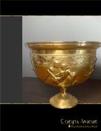 Gobelet - Bronze doré - Tasse en bronze sur le thème de, Antiek en Kunst