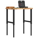 vidaXL Werkbank rechthoekig 80x60x(73-99,5) cm massief, Doe-het-zelf en Bouw, Werkbanken, Verzenden, Nieuw