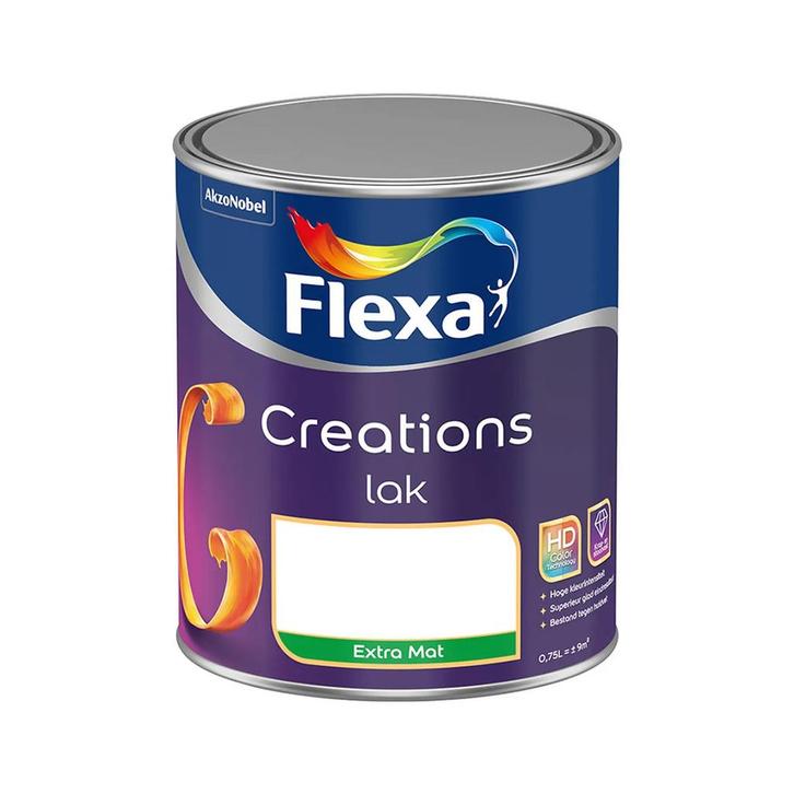 Flexa Creations Lak - Extra Mat RAL 9001 | Crèmewit 1L, Bricolage & Construction, Peinture, Vernis & Laque, Envoi