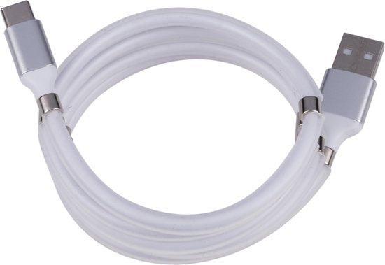 2dekans | Grundig USB-C-kabel - Magnetisch - 1 meter - Wit, Doe-het-zelf en Bouw, Elektriciteit en Kabels, Ophalen of Verzenden