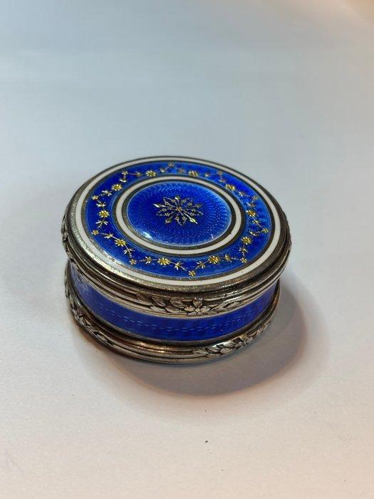 Doos - .950 zilver - dooje zilver/emallie, Antiek en Kunst, Antiek | Zilver en Goud