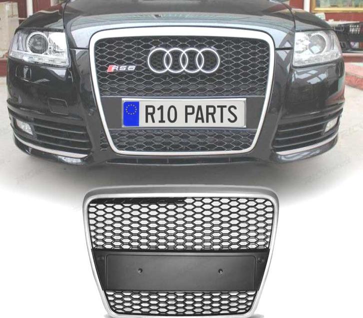 CALANDRE AUDI A6 C6 04-10 LOOK RS6 GRIS CLAIR, Auto-onderdelen, Carrosserie, Verzenden