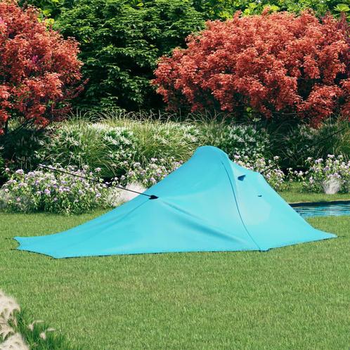 vidaXL Tente de camping 317x240x100 cm Bleu, Caravanes & Camping, Tentes, Neuf, Envoi