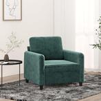 vidaXL Fauteuil 60 cm fluweel donkergroen, Huis en Inrichting, Zetels | Zetels, Verzenden, Nieuw