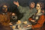 Scuola fiamminga (XVII) - Il Banchetto, Antiek en Kunst