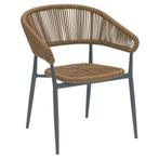 Stoel | PVC Rotan/Aluminium | Naturel | Grijs Frame |, Verzenden