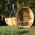 Barrelsauna Houtgestookt of Elektrisch | Aanbieding!, Sport en Fitness, Sauna, Verzenden, Nieuw, Fins of Traditioneel, Complete sauna