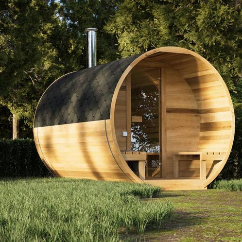 Barrelsauna Houtgestookt of Elektrisch | Aanbieding!, Sport en Fitness, Sauna, Fins of Traditioneel, Nieuw, Complete sauna, Verzenden