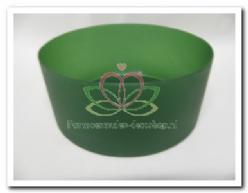 Actie taartvorm schaal donkergroen afmeting 18 x 8 cm.