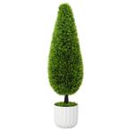 vidaXL Kunstplant Topiary Den met Pot 24x90 cm Groen, Verzenden, Nieuw