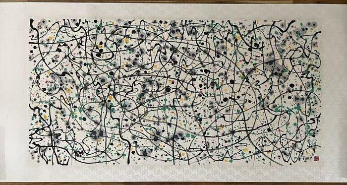 INK AND COLOR ON PAPER PAINTINGWisteria - Attributed, Antiek en Kunst, Antiek | Overige Antiek