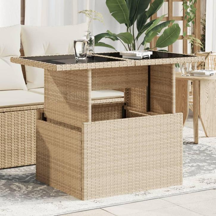 Verstelbare Tuintafel | Retour Deal | 40% Korting, Tuin en Terras, Tuintafels, Rechthoekig, Nieuw, Wicker, Verzenden