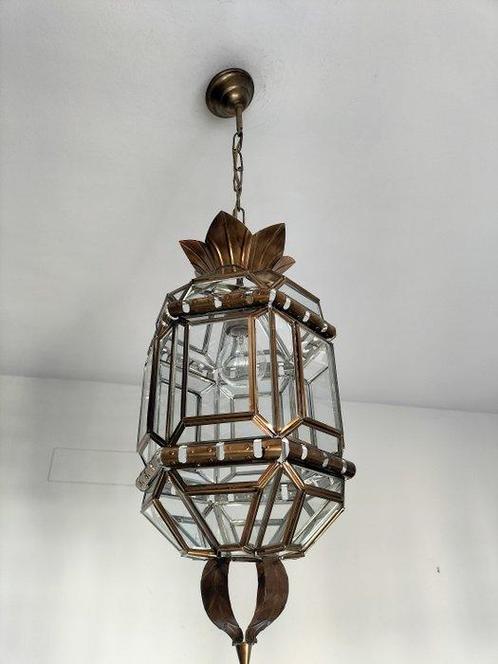 Plafondlamp - Glas, Metaal, Antiek en Kunst, Curiosa en Brocante