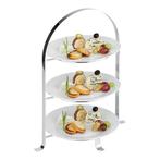 Etagere/Serveerstandaard | Verchroomd | Ø260x430(h)mm EMGA, Verzenden, Nieuw in verpakking