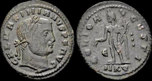 305-311ad Roman Galerius Ae follis Genius pouring libatio..., Postzegels en Munten, Munten en Bankbiljetten | Verzamelingen, Verzenden
