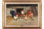 Edoardo Cerrone (1935-2010) - Galline nel pollaio