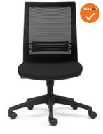 Evora Bureaustoel - NIEUW - Zwarte stoffering - Netweave rug, Werkplek, Ophalen of Verzenden, Nieuw zonder verpakking, Stoel