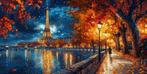 Iconica - Paris Autumn Night - Unique 1/1 XXL (100x200 cm), Antiek en Kunst