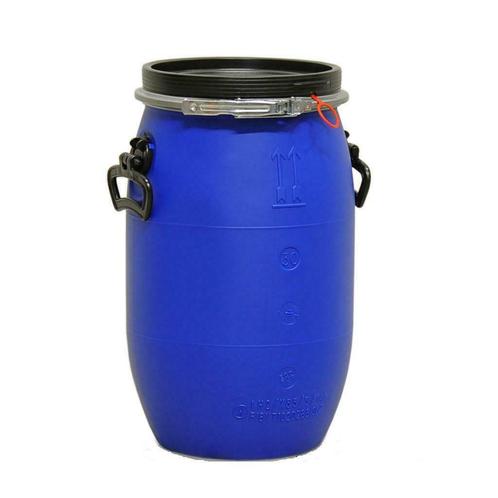 60L Dekselvat Spanring - Blauw - UN, Jardin & Terrasse, Barils de pluie, Enlèvement ou Envoi