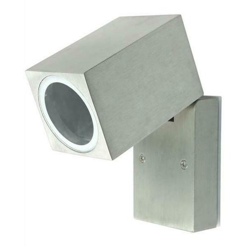 Tuin Lamp Boston Zilver Vierkant - GU10 - Scharnier, Tuin en Terras, Buitenverlichting, Verzenden