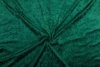 Velvet stof donkergroen stof - 10m rol - Polyester stof, Hobby en Vrije tijd, Nieuw, Verzenden