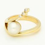 Ring - 14 karaat Geel goud Diamant - Parel, Bijoux, Sacs & Beauté, Bijoux anciens