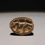 Oud-Egyptisch Speksteen Scarabee. Hyksos-periode, 1782 -