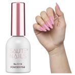 SAUTE Nails Roze UV/LED Gellak 8ml. - S114 Powder Pink, Nieuw, Make-up, Verzenden