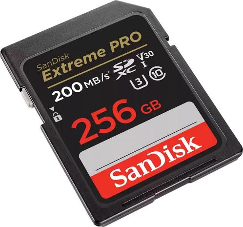 SanDisk SDXC Extreme Pro - 256 GB 200/90 mb/s - V30, Audio, Tv en Foto, Foto | Geheugenkaarten, Nieuw, Verzenden