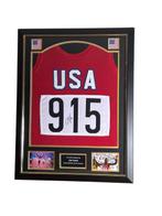 USA - Carl Lewis Signed — Framed - Jsa Coa - Atletiekjersey, Nieuw