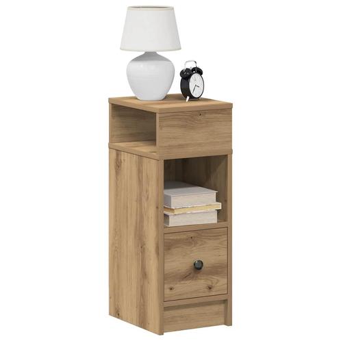 vidaXL Nachtkastje met lade 25x31x66 cm artisanaal, Huis en Inrichting, Slaapkamer | Nachtkastjes, Nieuw, Verzenden
