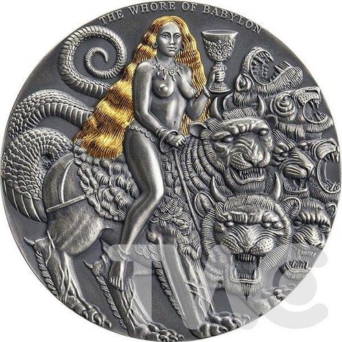 Cameroun. 3000 Francs 2022 - The Whore of Babylon Apocalypse, Postzegels en Munten, Munten | Europa | Niet-Euromunten