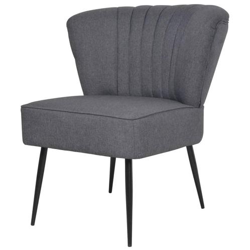 vidaXL Cocktailstoel stof donkergrijs, Huis en Inrichting, Fauteuils, Nieuw, Verzenden